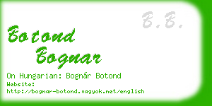 botond bognar business card